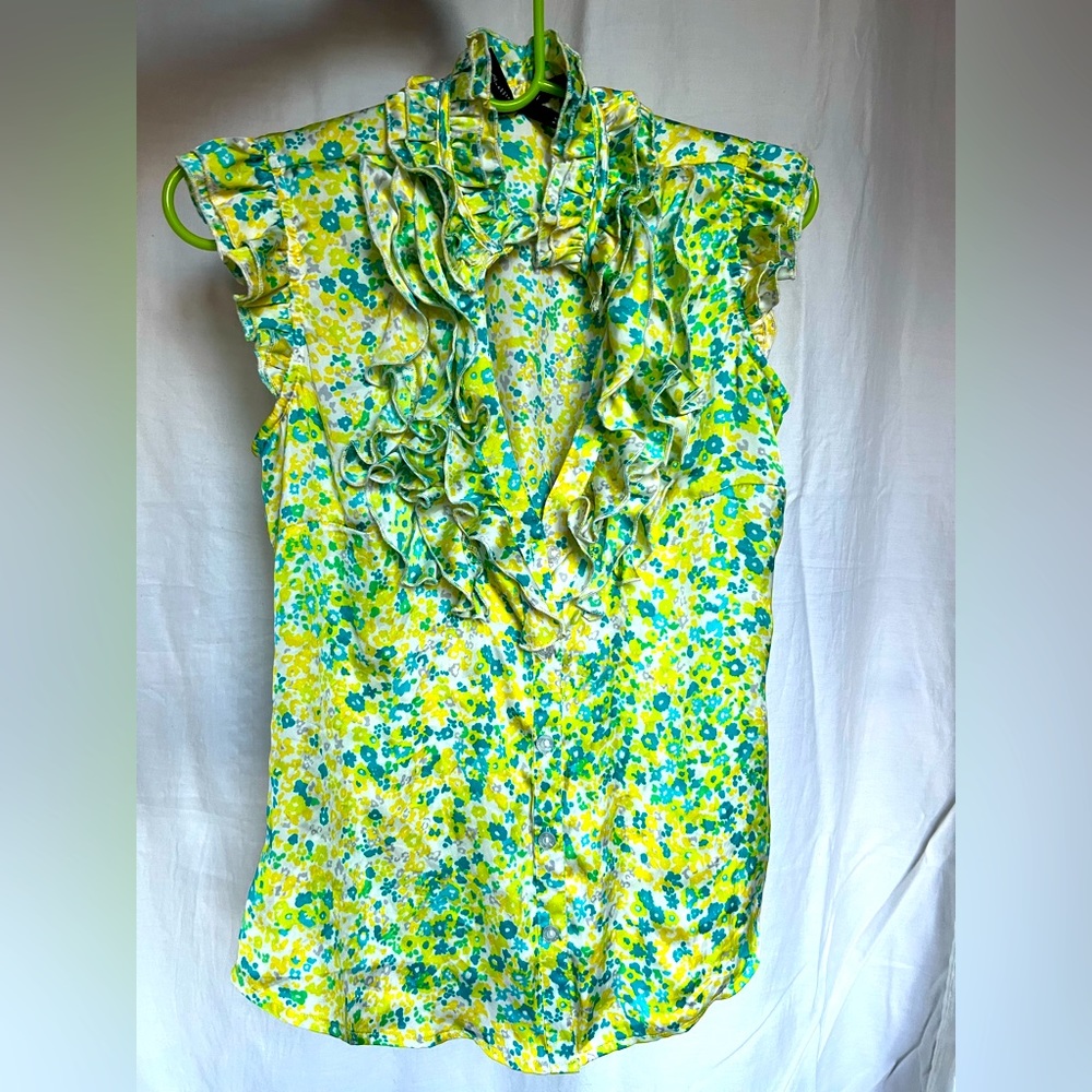💙🌼Y2K floral blouse🌼💙